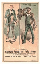 c1881 Ad Card: Glenwood Ranges & Parlor Stoves – Weir Stove – Taunton, MA