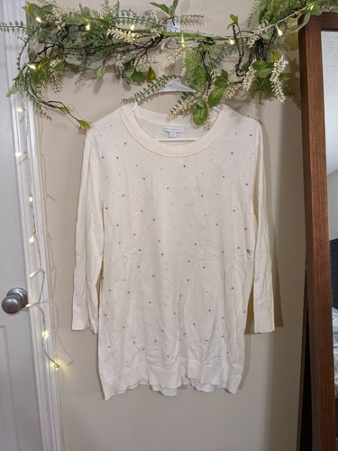 Ivory Pearl Embellished Sweater | eBay