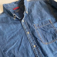 Levi's Signature blue denim button-up shirt men's size XL