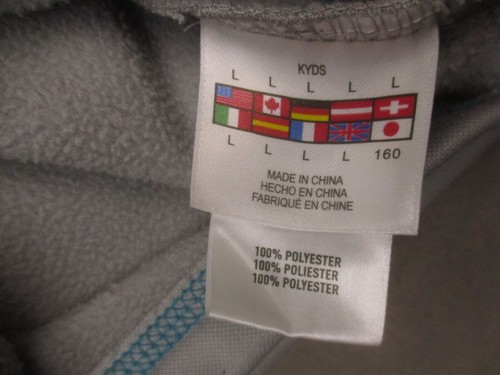 SPYDER Size L(12-14) Kid Unisex Full Zip Pocket Fleece Lined Athletic Jacket 515 - Picture 9 of 10