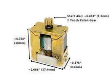 1 Vtg SlotCar 1970s OK MABUCHI Japan BOX CAN MOTOR Brass 7-tooth Pinion Bachmann