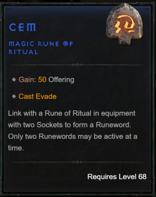  DIABLO 4 SEASON 6 - CEM Rune - Softcore Seasonal - Vessel of Hatred