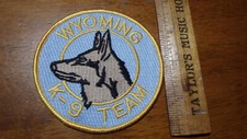 VINTAGE WYOMING  k9 COLLECTIBLE OBSOLETE shoulder    PATCH BX 2#18