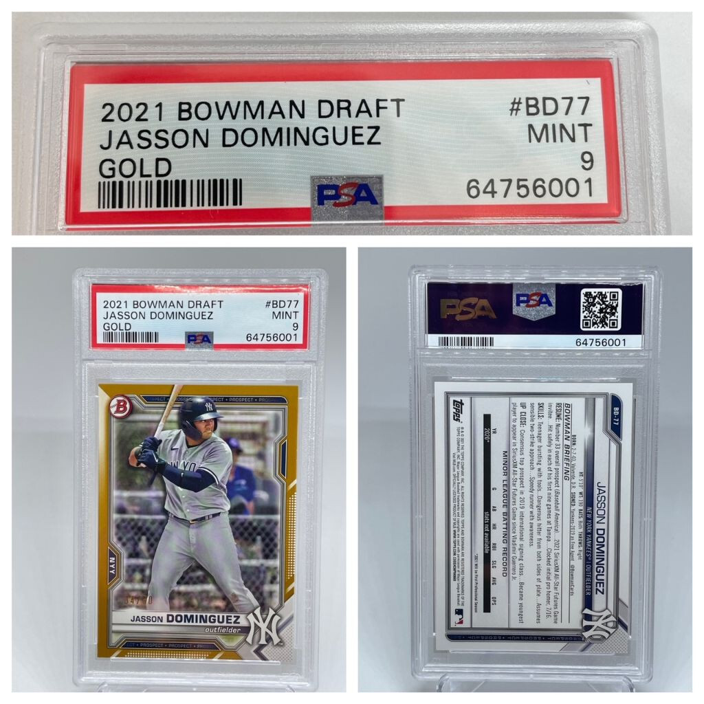 2021 Bowman Draft - Jasson Dominguez #BD-77 Gold /50 (RC) for sale