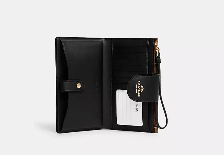 COACH Phone Wallet - C2874 - Khaki/Black - NWT - Image 2 of 2