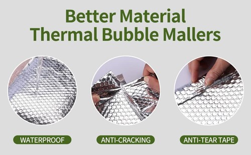 Thermal Insulated Bubble Mailer Self Seal Padded Metallic Foil Envelope, 50-Pack - Picture 7 of 7