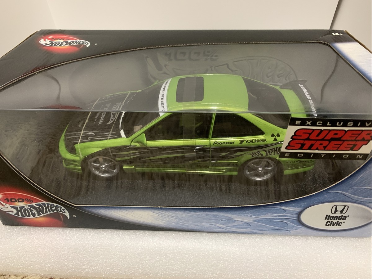 Hot Wheels Custom Honda Civic Si Car Super Street Wings West Die