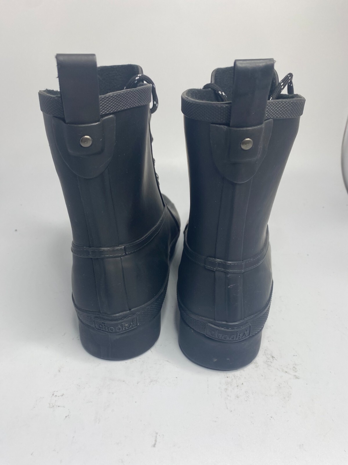 Chooka Women's Eastlake Rain Duck Boots Size 8 US Lace Up Rubber Boot