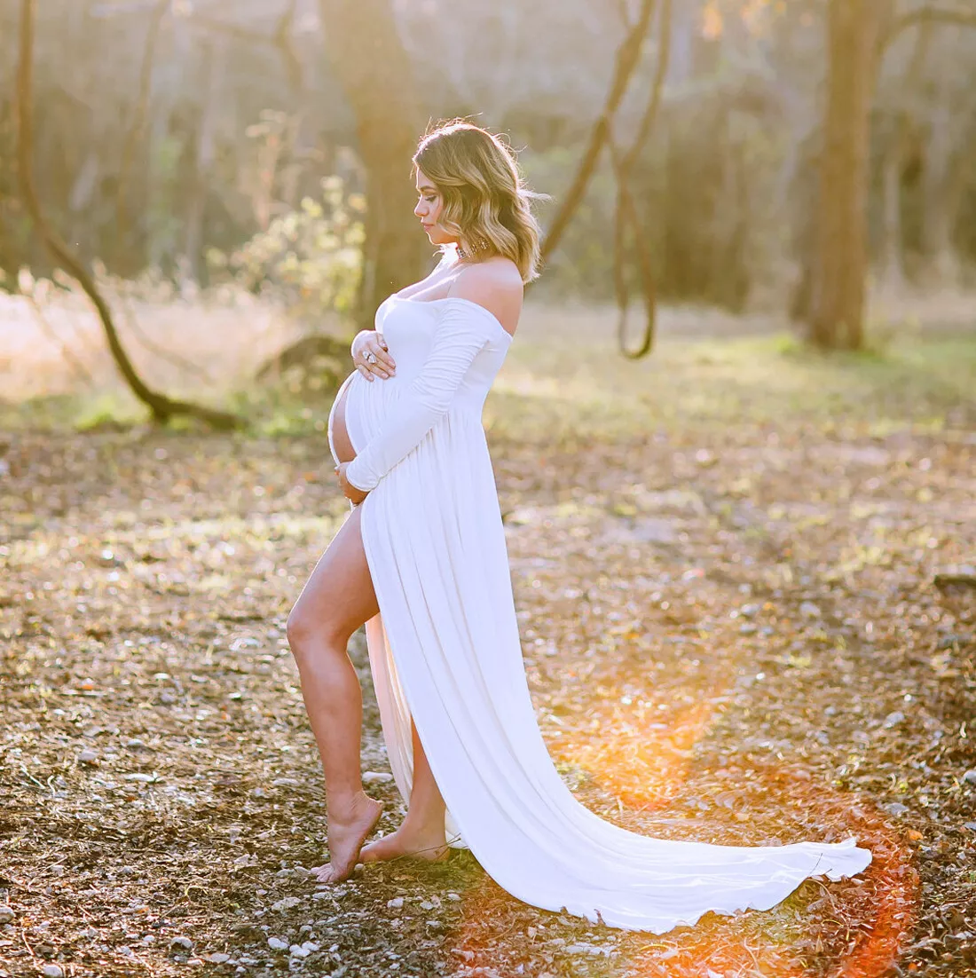 Ruffle Strap Labor & Delivery Gown | Honey - Kindred Bravely