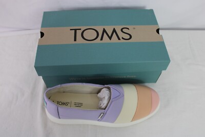Toms Lavender MultiColor Alpargata Mallow Puffy Puffer Slippers Sz