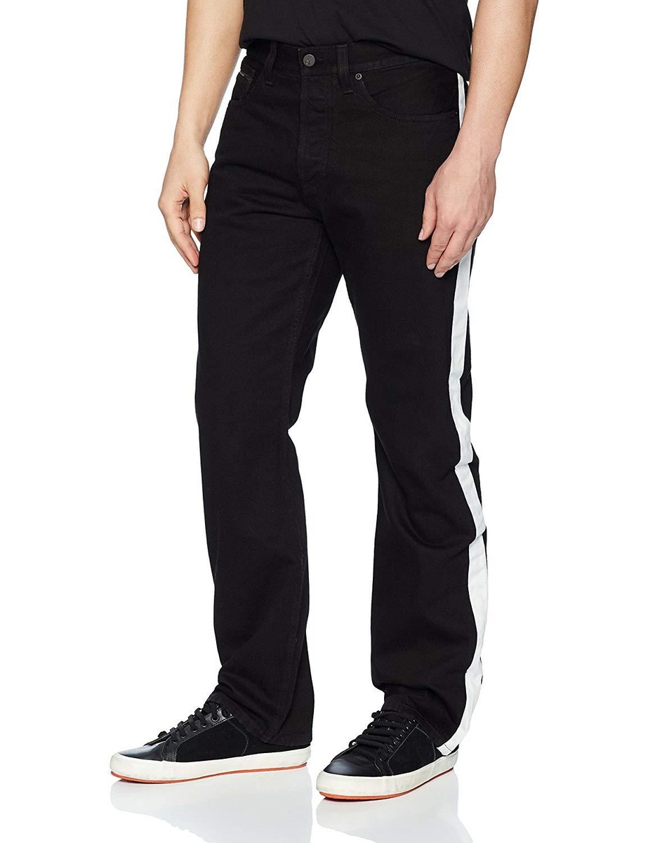 $128 New Mens Calvin Klein Jeans High Waist Tapered Black White