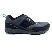 Men’s 12 Columbia Flow District Hiking Shoes Black Gray Blue BM0164-089