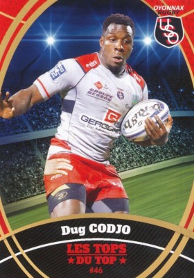 C46 DUG CODJO # US.OYONNAX RUGBY TOP 14 CARD PANINI RUGBY 2018