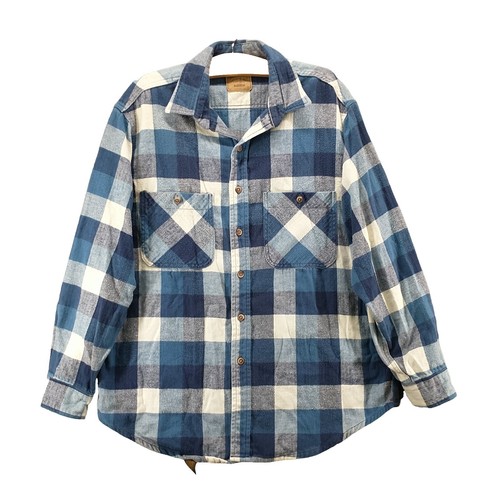90s ST JOHNS’BAY heavy flannel shirt Vintage 90s St Johns Bay Heavy Thick Flannel Shirt XXL work blue