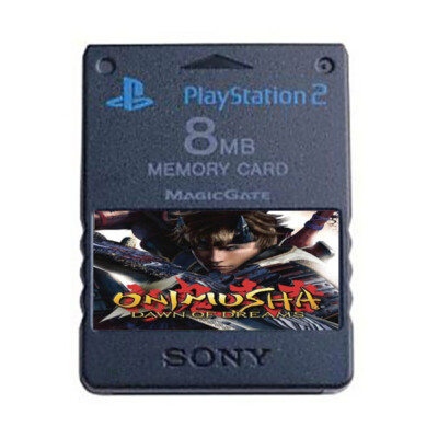 Onimusha Dawn of Dreams PS2 Official Memory Card 100% Unlocked Completed Saves