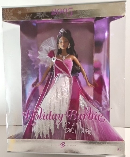 2005 Mattel Holiday Barbie Doll African American by Bob Mackie Collector  RARE
