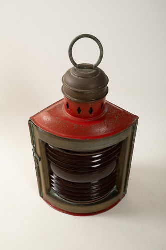 Kilborn Sauer Lamp (C5L) Red Lens (JSF6) Ship Boat Light Bronze Empty Nautical