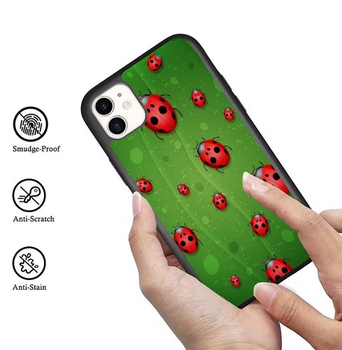 For iPhone SE XS XR Max 5 6 7 8 Plus Anti scratch Cover small beetles Ladybugs - Picture 25 of 25