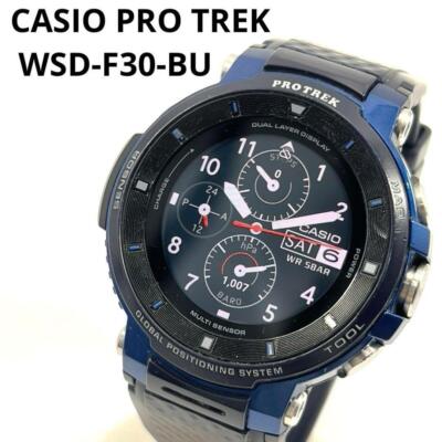 CASIO Authentic PRO TREK WSD-F30 Smart Watch Cable Digital GPS Map