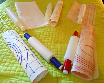 Vtg. Tupperware Fill n Chill Rolling Pins & Pastry Mats-Your Choice
