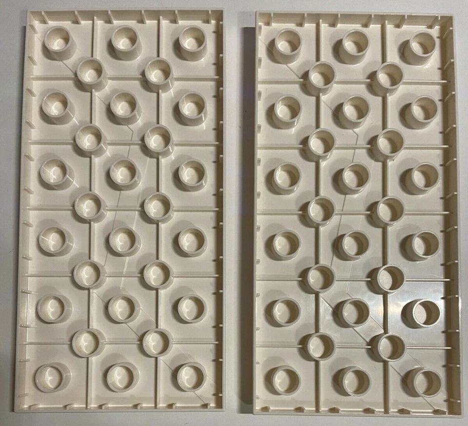 Lot of 2 Lego Duplo BASE PLATE 6x12 Replacements White #18921 - Image 3 of 4