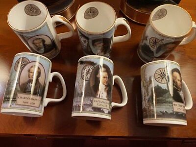 EDLE BONE CHINA MARINE TASSEN X6 Admiral Collection Sea Explorers Ocean Voyagers