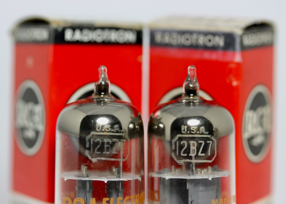 12BZ7 NOS RCA (SUB for 12AX7) QUALITY MATCHED PAIR AMPLITREX