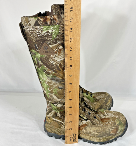 Rocky Boots 7550 Camo 15" Tall Rattler Snake Proof Zipper Gore-Tex Mens Size 8 M - Picture 14 of 14