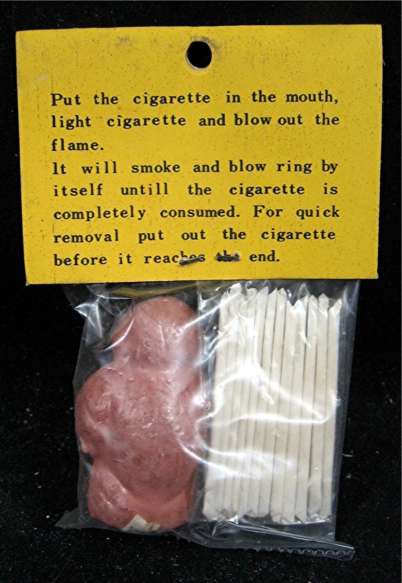 1950 Ace Smoking Brown Monkey Toy In Original Packaging Old Store