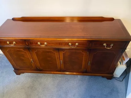 Solid Dark Wood Sideboard, Vintage Reproduction, Collection Hessle, East Yorks