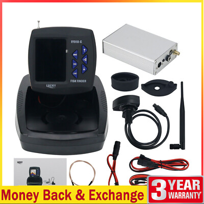 FF918-CWL 300M/984.3FT Boat Fish Finder Sonar Fish Finder with 3.5'' LCD Display