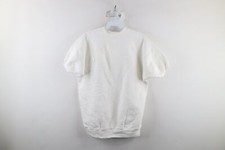 Vintage 50s 60s Streetwear Mens Large Blank Short Sleeve Sweatshirt White USA
