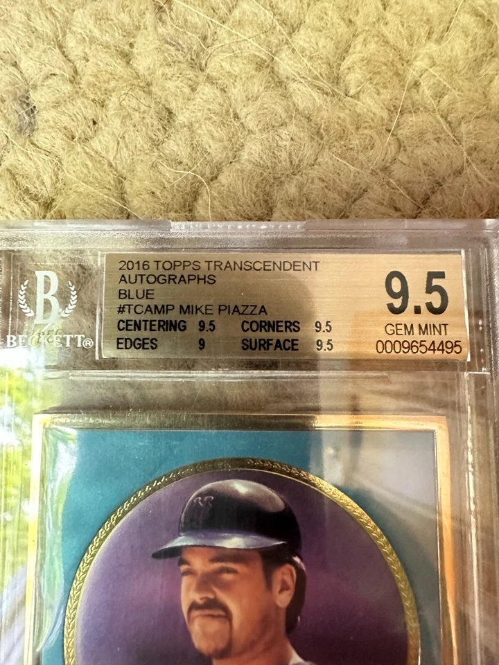 2016 Topps Transcendent Mike PIAZZA BLUE auto autograph 12/25 METS BGS 9.5 - Image 3 of 3