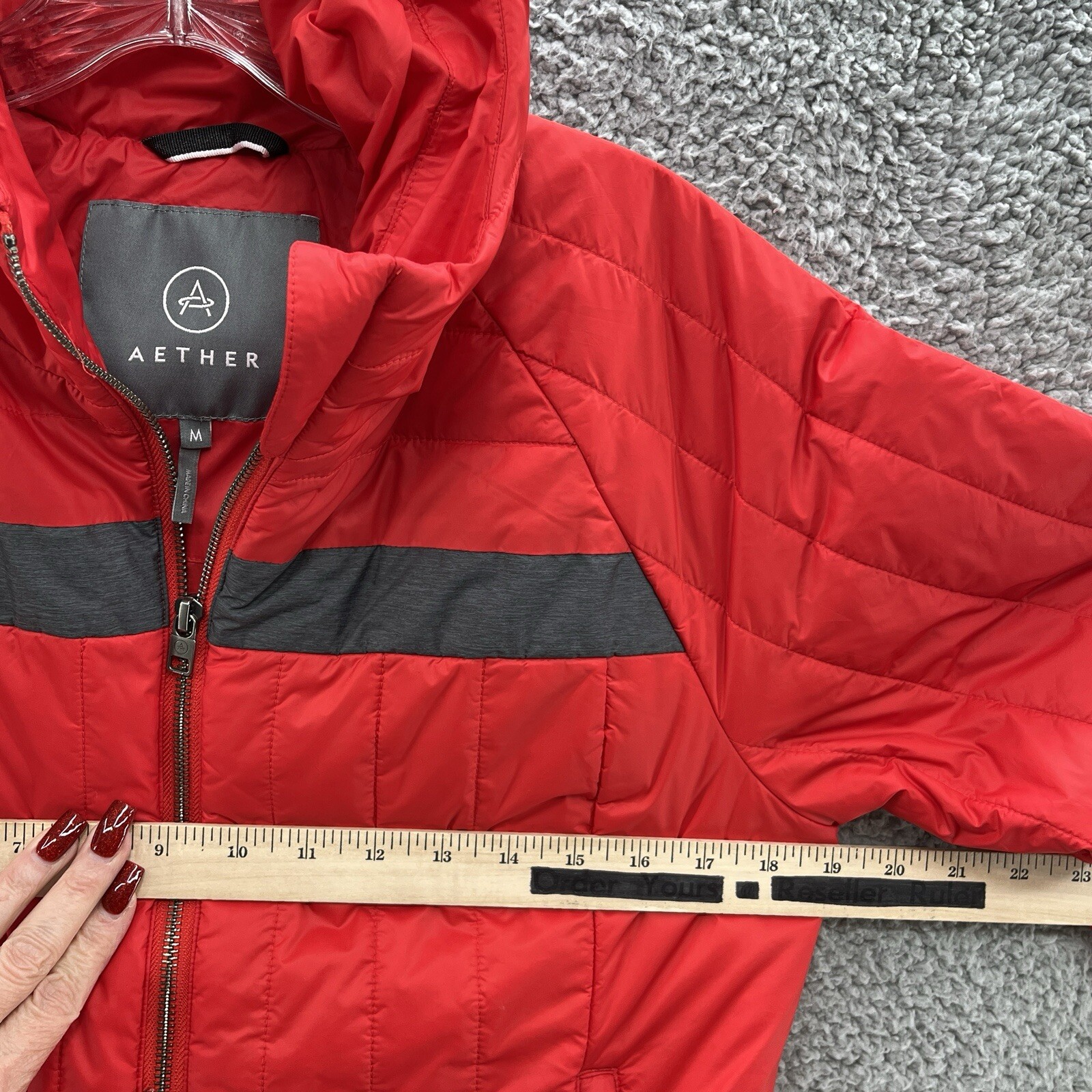 Aether Jacket Womens Medium Red Nell Quilted Ligh… - image 8