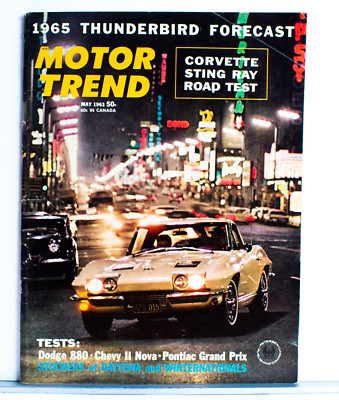 Motor Trend Magazine May 1963 Chevy Corvette Sting Ray Nova Pontiac Grand Prix