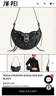 JW PEI Tessa エンボスショルダーバッグ-ブラック Tessa エンボスショルダーバッグ-ブラック - JW PEI Japan Official