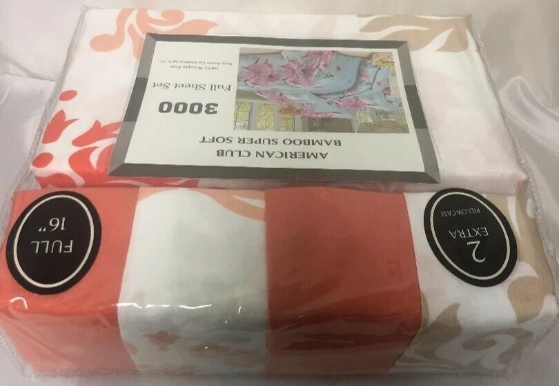 Juego de sábanas 6 piezas regalo año nuevo BAMBÚ SERIE 3000, TAMAÑO COMPLETO, bolsillo profundo 73 Foto 3 de 4