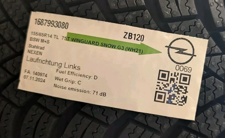 Winterkomplettrad-Satz Opel Rocks-e 155-65R14 Nexen Winterrad 110 - Bild 3 von 3
