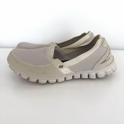 Skechers Shoes Womens 6.5 EZ Flex Take It Easy Slip On Sneakers 22258 Beige