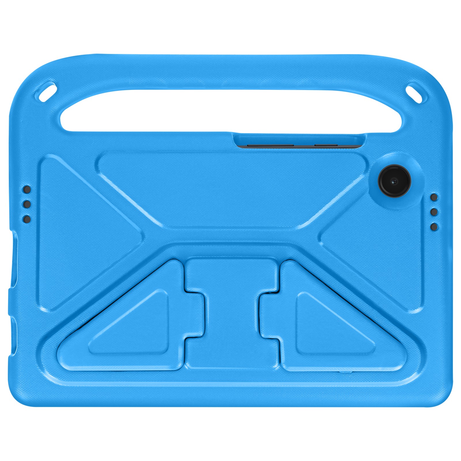 Coque Galaxy Tab A9 rigide bleue protection béquille silicone