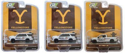 GreenLight 1:64 Broken Rock Police Set of 3 Silverado Tahoe F150 Toylandbay LE