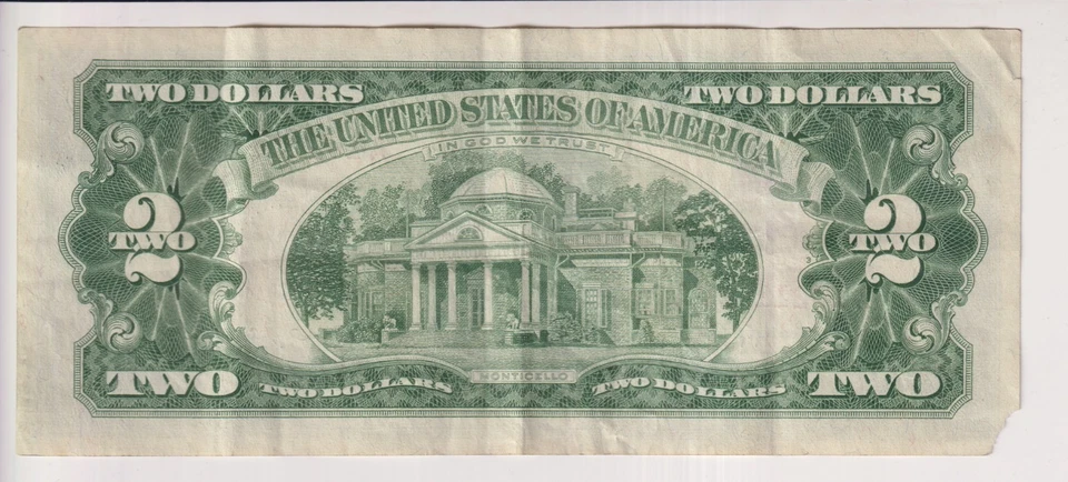 TWO DOLLAR FEDERAL RESERVE NOTE UNITED STATES OF AMERICA SERIES 1963 $2 BILL - Image 2 of 2