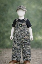 John Deere Kids Camo Bib Overalls Mossy Oak Hunting Toddler Size 2T