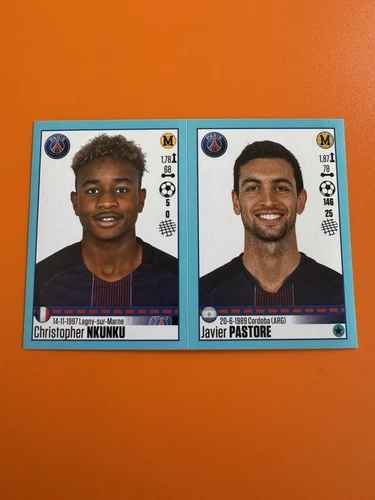 2016-17 Panini Foot Christopher Nkunku ROOKIE STICKER RC #708-709 #B