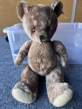 Antique Jointed Teddy Bear Mohair Stitched Paws 16 Articulated Early Steiff