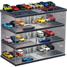Hot Diecast Wheels Display Case,1/64 die-cast car Display case, Scene Display...