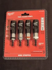 Milwaukee 48-32-6406 4-Piece Solid Wire Stripper Set 8-14 AWG For Impact-Driver