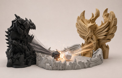 Dice Tower Duels / Würfelturm Duell: Dragon vs Phoenix   DnD Pathfinder PnP
