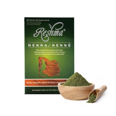 Reshma Beauty Henna Hair Color 2.12oz Plant Based Gray Coverage 30 Minute