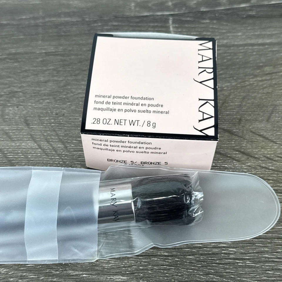 Mary Kay Mineral Powder Foundation Bronze 5 W/ Brush New In Box Discontinued - Image 4 of 4